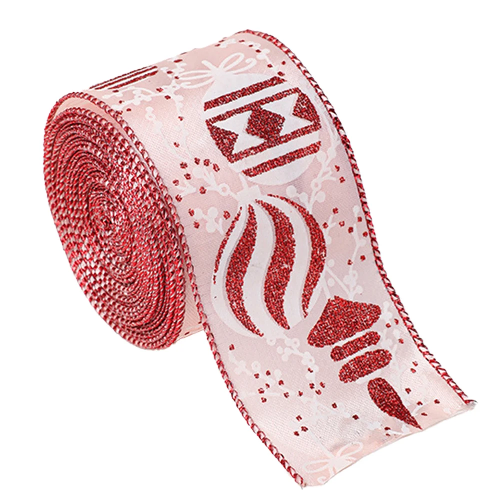 Рождественская лента для упаковки подарков рождественские украшения бант венок