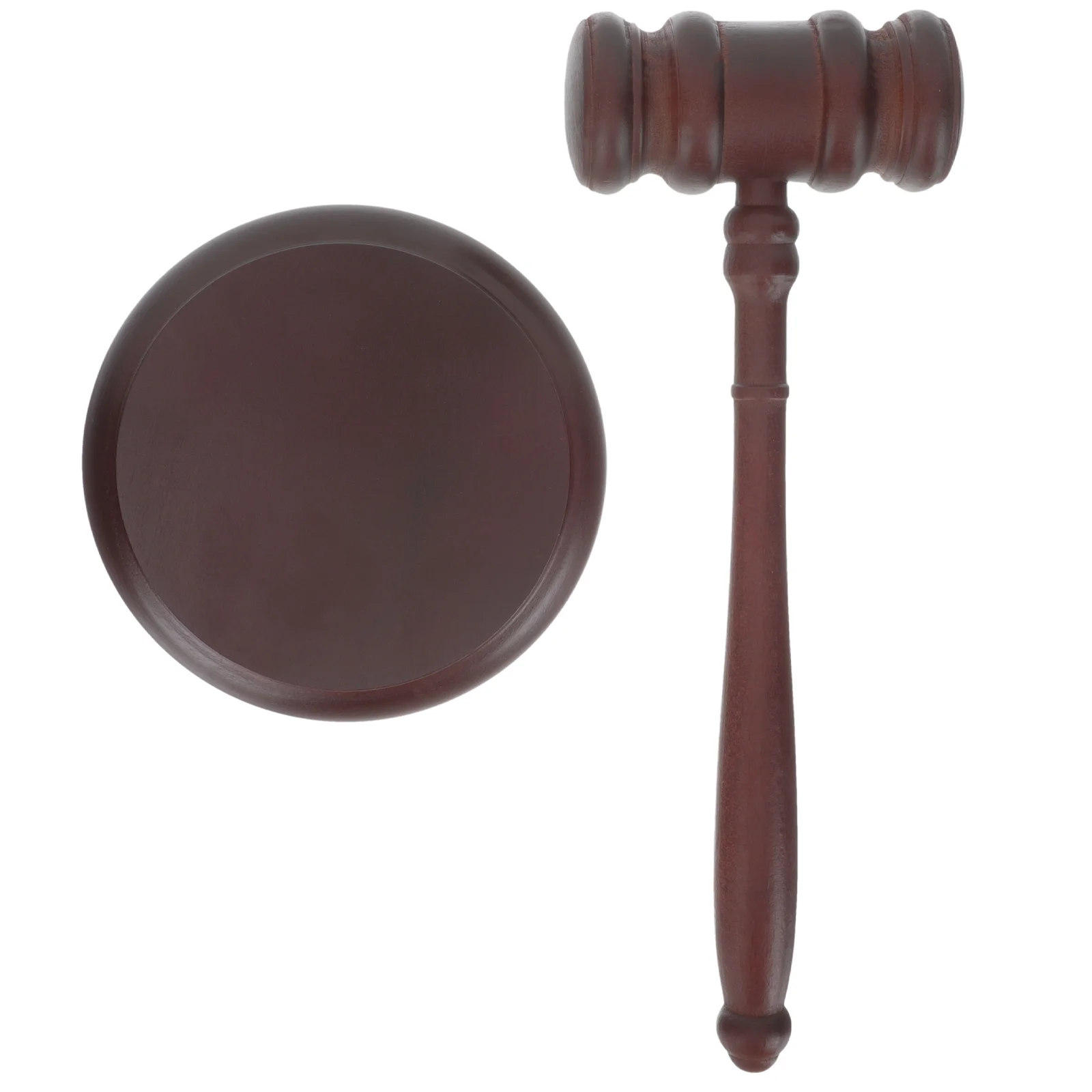 

1 Set of Plain Mallet With Round Base Novelty Courtroom Gavel Auction Hammer Court Hammer