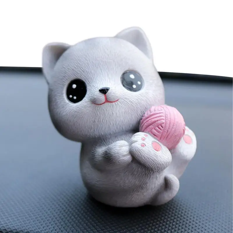 

Cat Decoration Cat Characters Toys Car Interior Cat Ornaments Cat Figurines Cat Characters Toys Cartoon Look Cute Miniature Cat