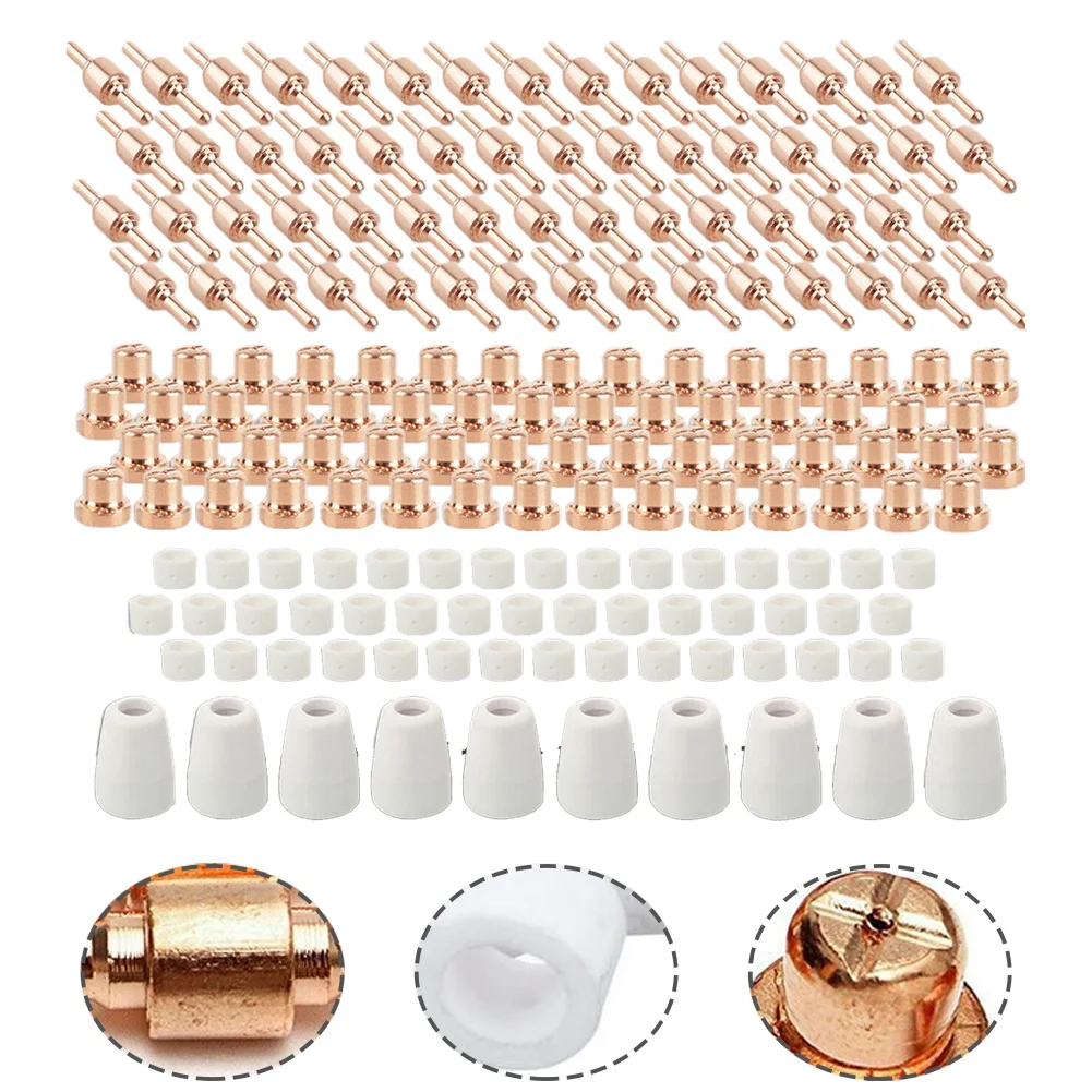 

190Pcs Electrode Standard Air Plasma Cutter Consumables Standard Tips For PT31 LG40 Torch CUT40 50 Plasma Cutting Torch