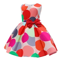 childrens dress 2022 new satin childrens clothing girls vest polka dot print princess dress 2 year old baby girl clothes