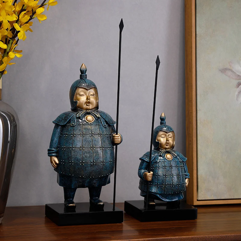 

New Chinese furnishings home accessories Terra Cotta Warriors furnishings cultural and creative office TV cabinet porch living