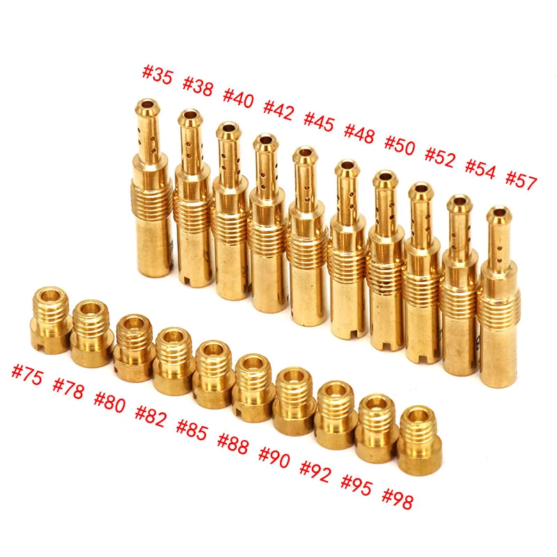 

ZSDTRP 20 шт. Keihin 99101-116 N424-74C Карбюратор Main Jet Pilot Jet Slow Idle Jet Set для GY6 PZ19 50cc 80cc 100cc PB16/18/20