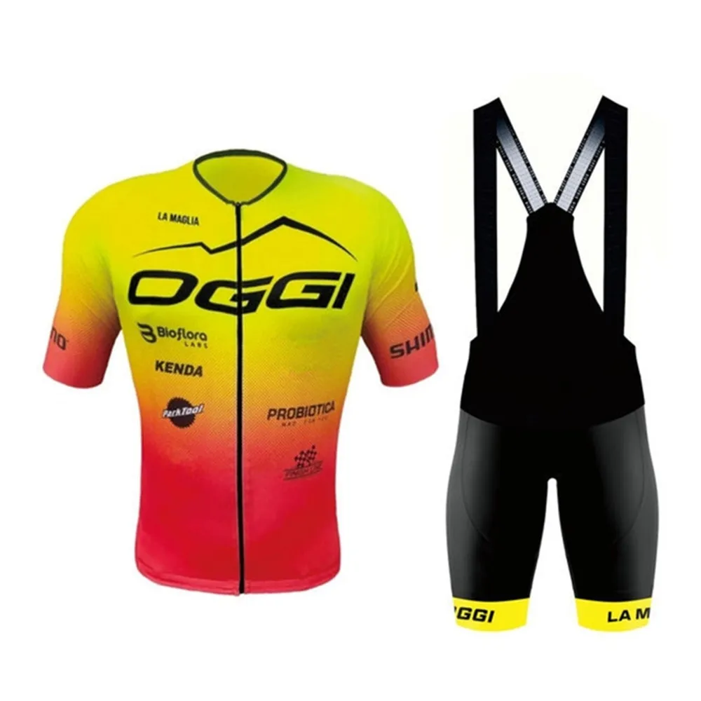 OGGI Cycling Team Racing Clothes Summer Short Sleeve Triathlon Pants Maillot Ciclismo Hombre Road Leisure Riding MTB Jersey
