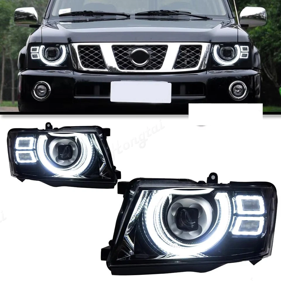 Фото Задний фонарь в сборе для фар 2005-2022 Nissan Patrol Y61, светодиодные фары DRL DRL, указатель поворота, высокие автоаксессуары №2