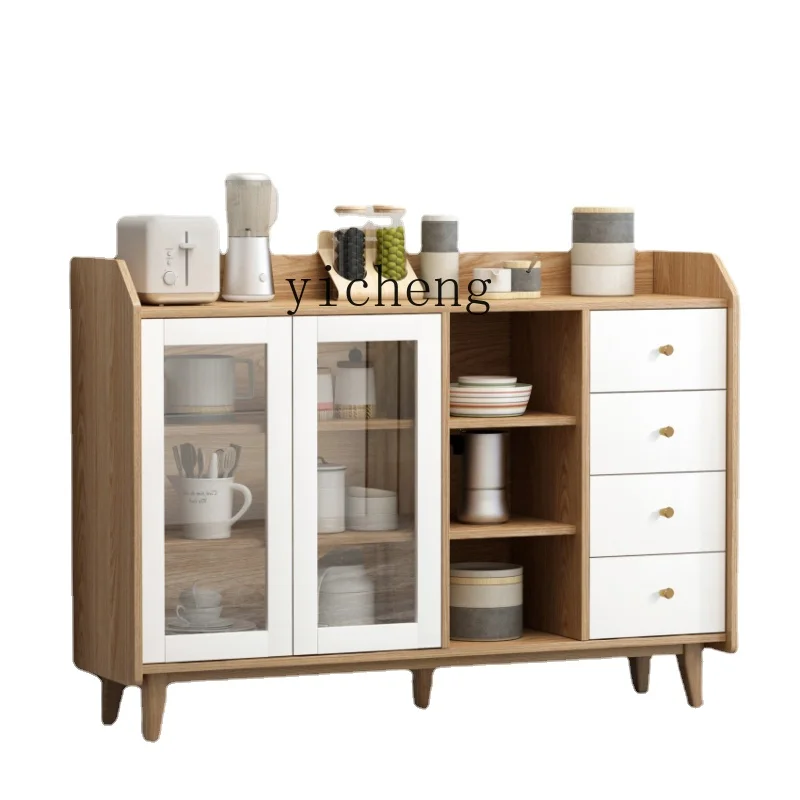 

ZK Sideboard Cabinet Dining Room/Living Room Storage Locker Tea Cabinet Kitchen Cupboard Storage Cabinet Solid Wood