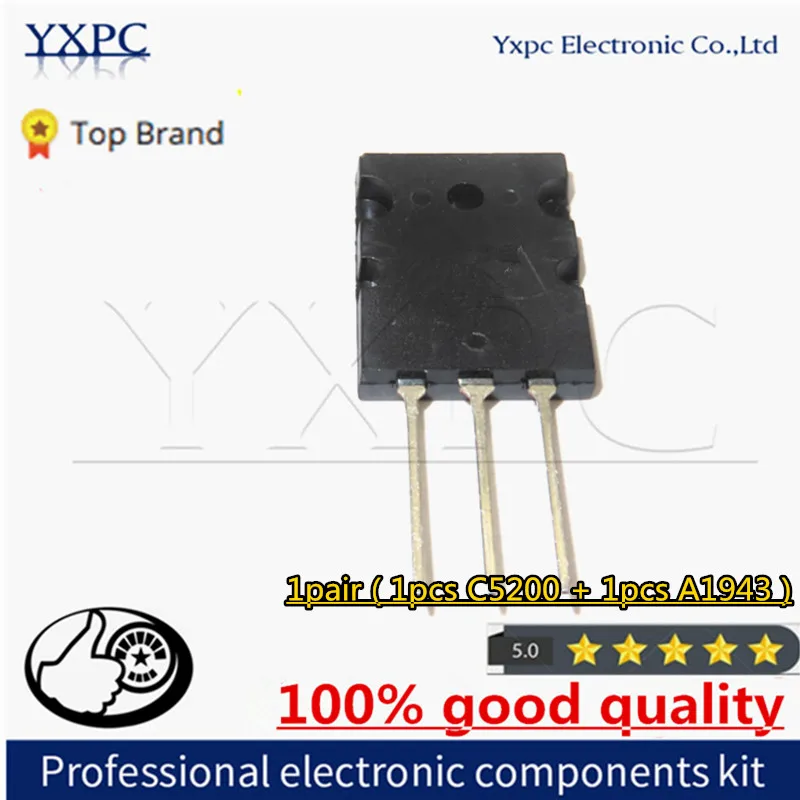 

1pair ( 1pcs C5200 + 1pcs A1943 ) 2SA1943 2SC5200 power triode TO3PL TO-3P