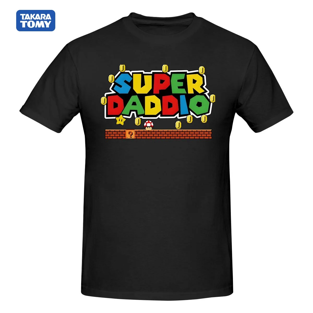 

SUPER DADDIO Gamer Dad Fun Gift Super Mario T shirt Harajuku Short Sleeve T-shirt 100% Cotton Graphics Tshirt Brands Tee Top