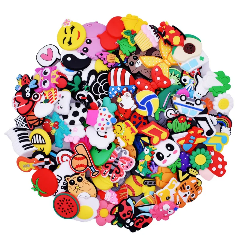 100PCS wholesale random cartoon animal hole hole shoe ornament charm clasp kids gift shoe accessories