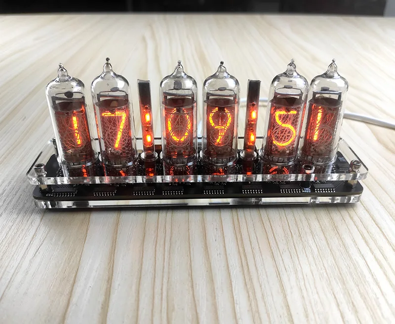 GHXAMP 6-bit IN14 светящийся трубчатый часовой модуль Nixie часы Аудио Аксессуары Diy USB 5V с