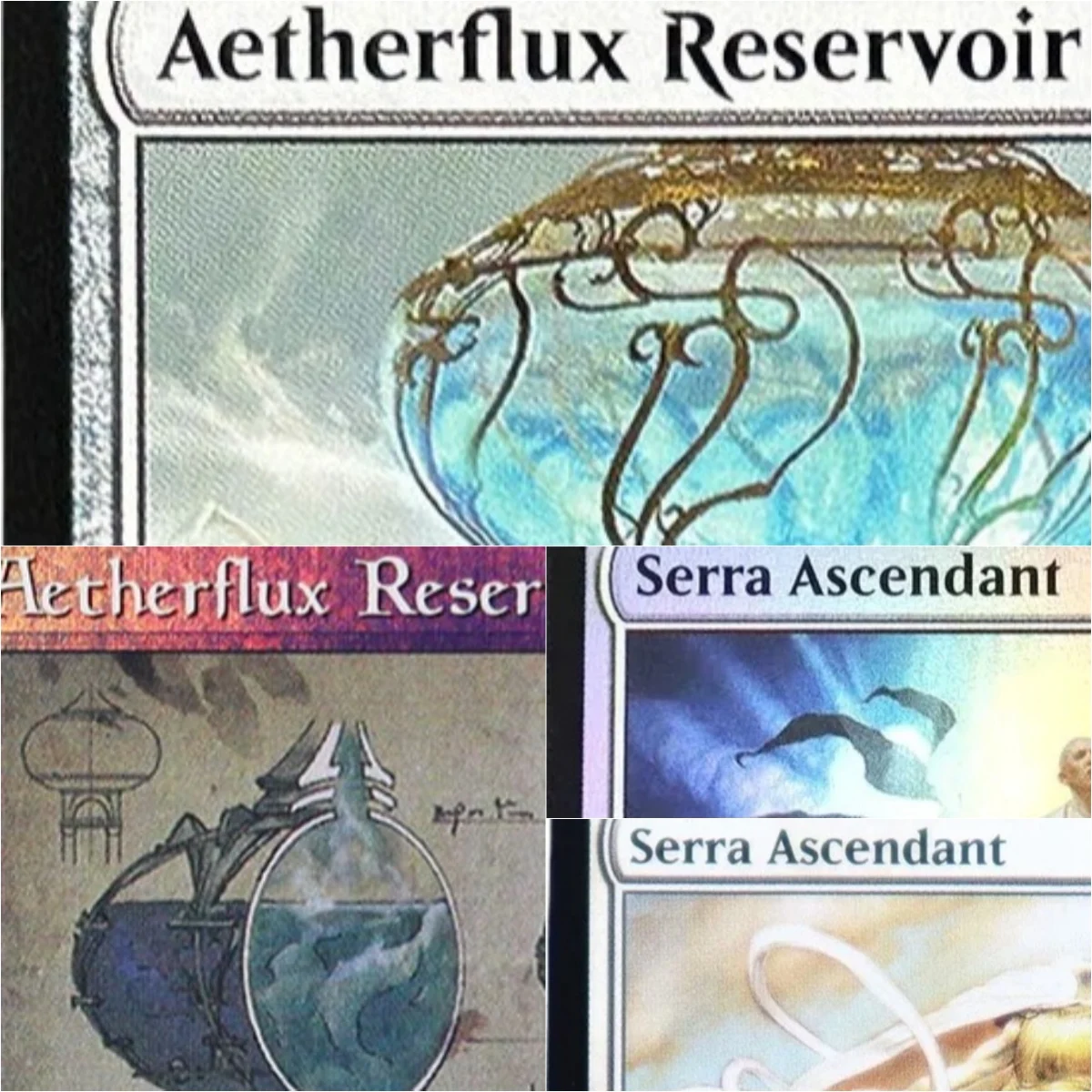 Фото Коллекционные карты TCG Serra Ascendant/Aetherflux Reservoir: высококачественные прокси-карты для настольных игр и карточных коллекций №1