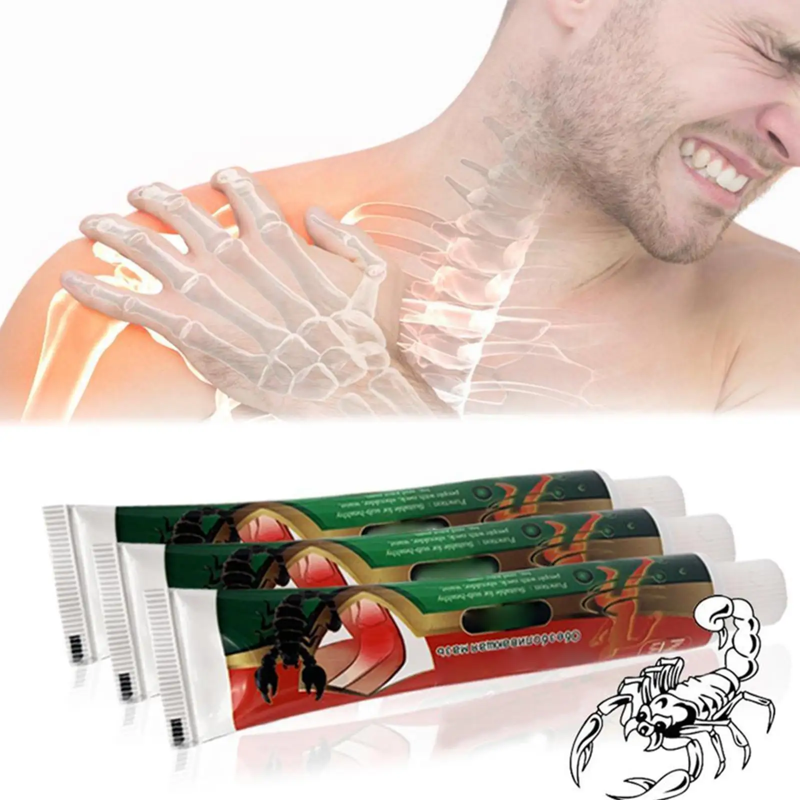 

Scorpion Analgesic Cream Muscle Joint Sprain Pain Relief Massage 20g Muscle Relieve Soreness Sore Cream A6L4