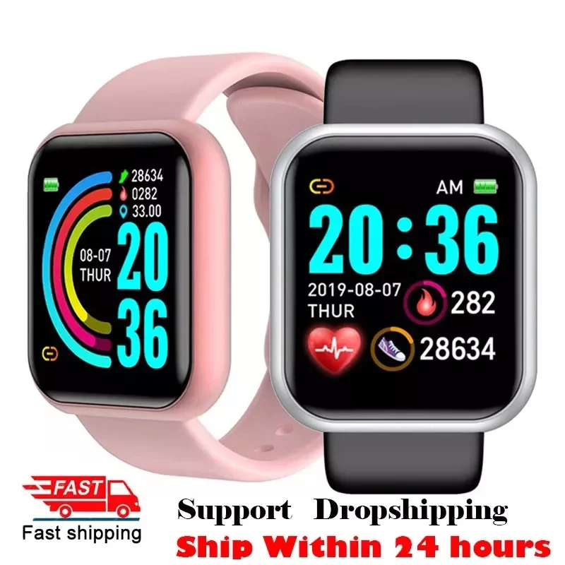 

Digital Smart Sport Watch Children's and Adult's Health Fitness Step Count Information Reminder Wrist Watch for Men Women Hours