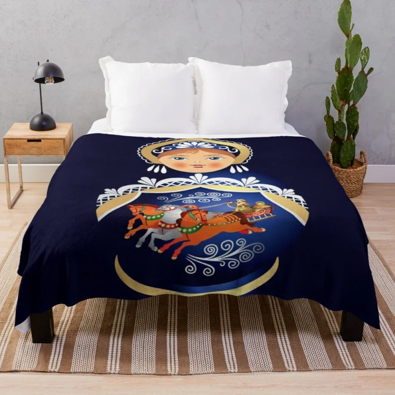 

Babushka Matryoshka Russian DollThrow Blanket Decorative Bed Blankets Weighted Blanket Softest Blanket