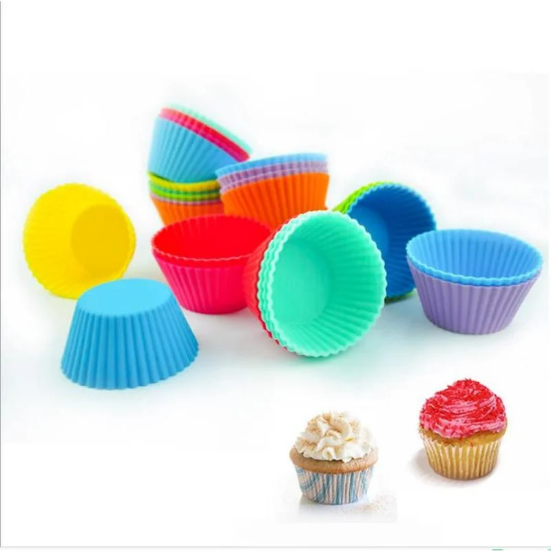 1/3/5 Pcs/Set Silicone Cupcake Baking Molds Cup Set Kitchen Craft Tool Bakeware Pastry Tools Cake Mold |