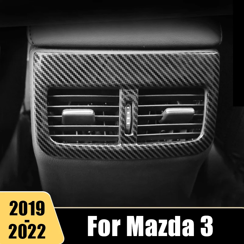 

Stainless Steel For Mazda 3 Axela 2019 2020 2021 2022 BP Car Rear Air Condition Outlet Vent Frame Cover Trim Sticker Accessories