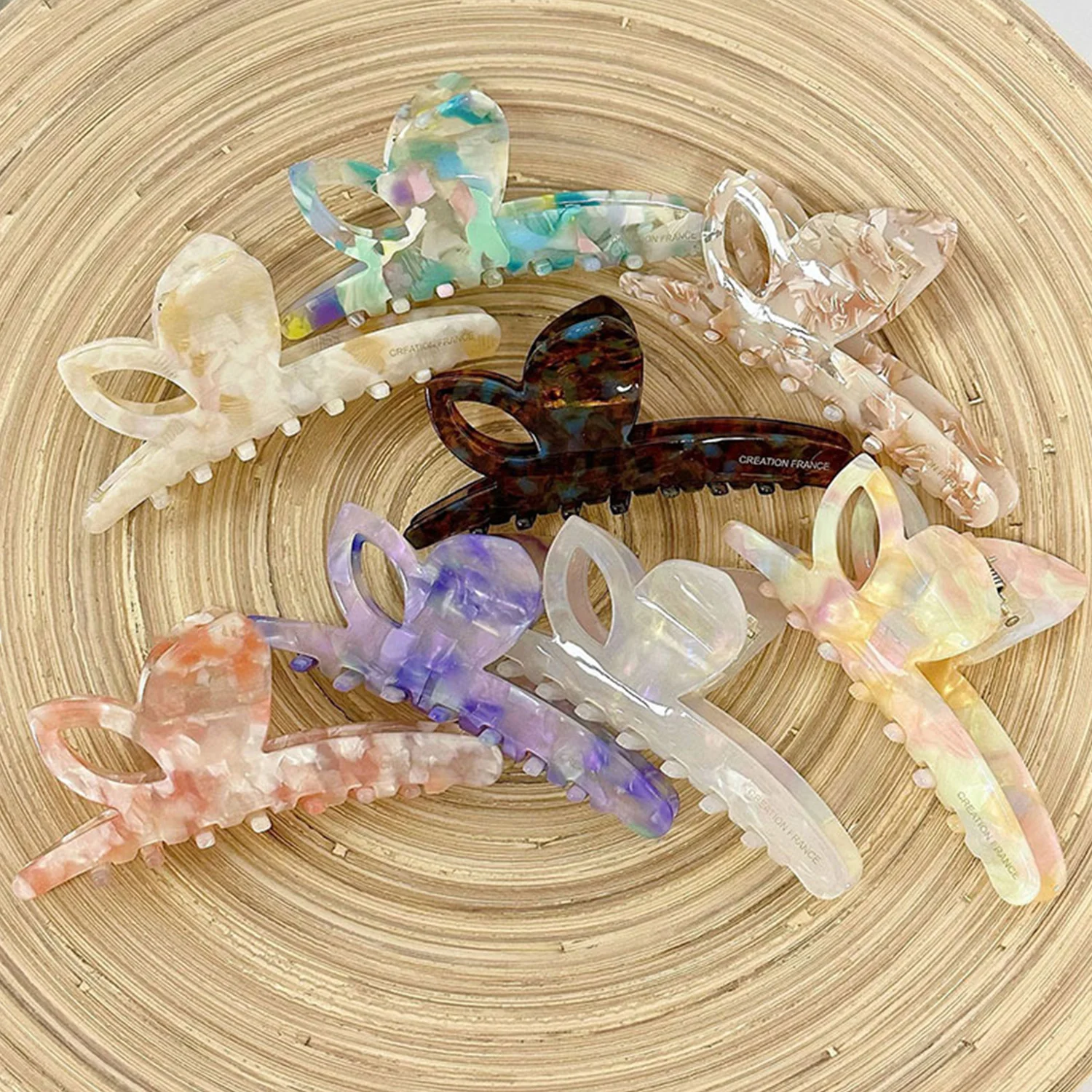 

French Style Acetate Butterfly Hair Claw Hair Clip Animal Butterfly Hair Crab Shark Clip Ponytail Holder Clip Hair Accessories
