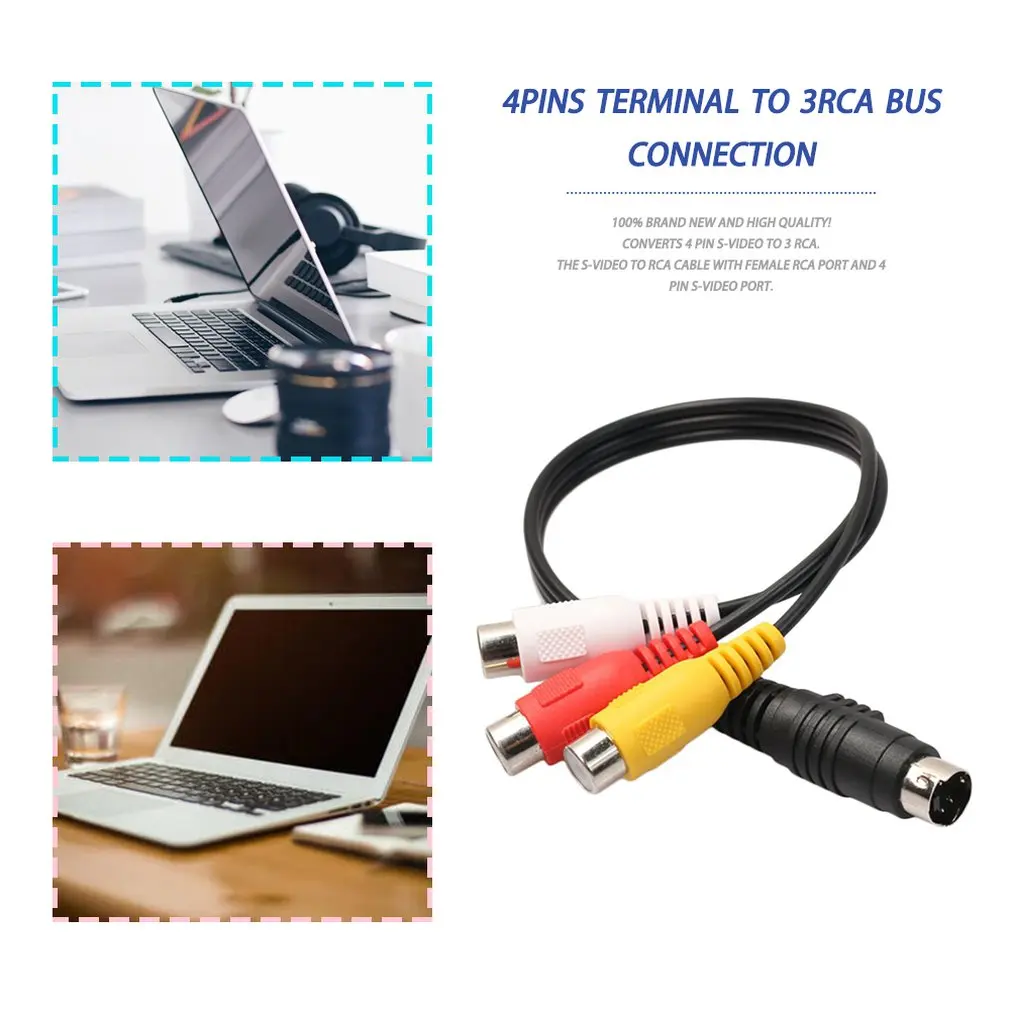 S-video to 3 RCA Female TV Adapter Cable Hot New for Laptop with Female in  Stock 4 Pin Audio Extension Cord Bundle 1 Polybag | Строительство и ремонт  | АлиЭкспресс
