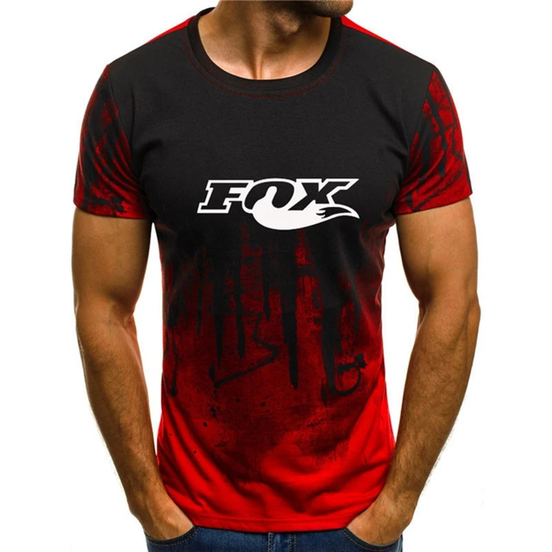2021 Summer Pure Color Foxtail Men's T-shirt New Camouflage T-shirt Men's French Fox Slim Short Sleeve O-neck Street Wear top