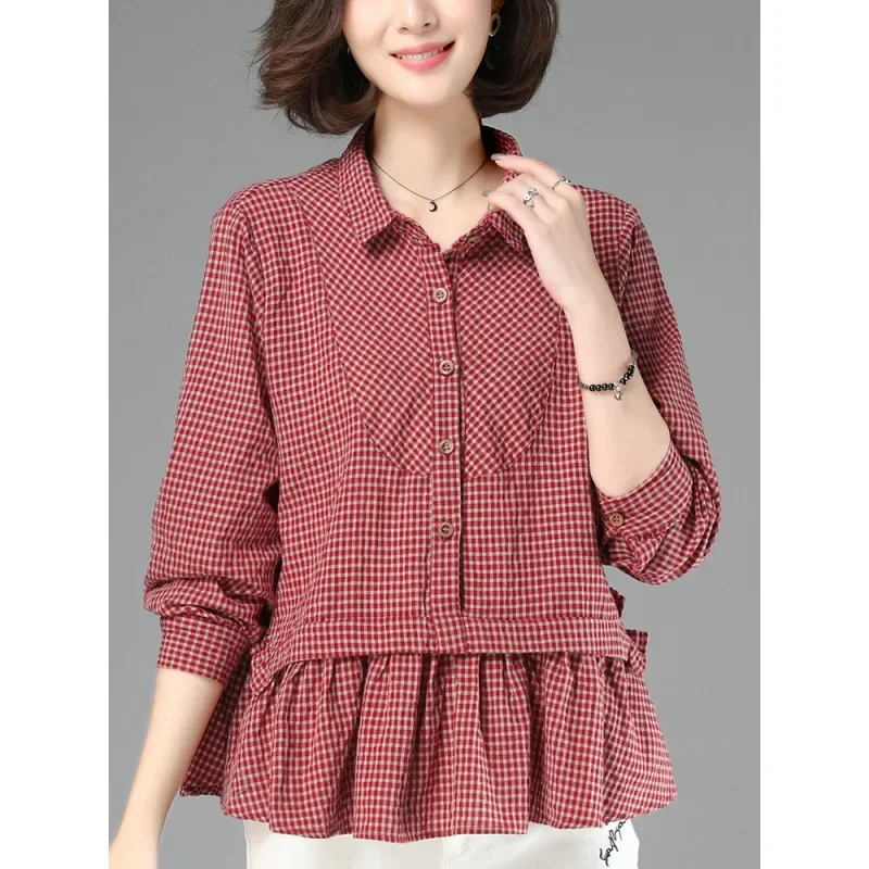 Повседневная женская рубашка 24 осенний Ханчжоу модный топ без воротника в