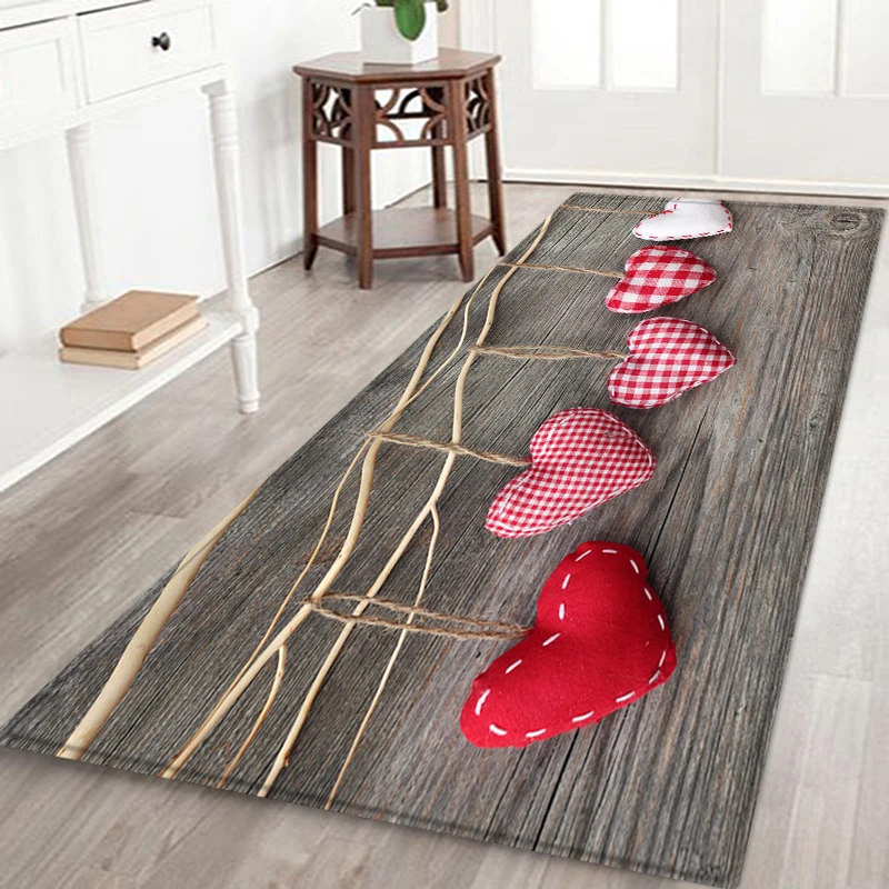 Фланелевая с принтом кухонный коврик Противоскользящий для входной двери под