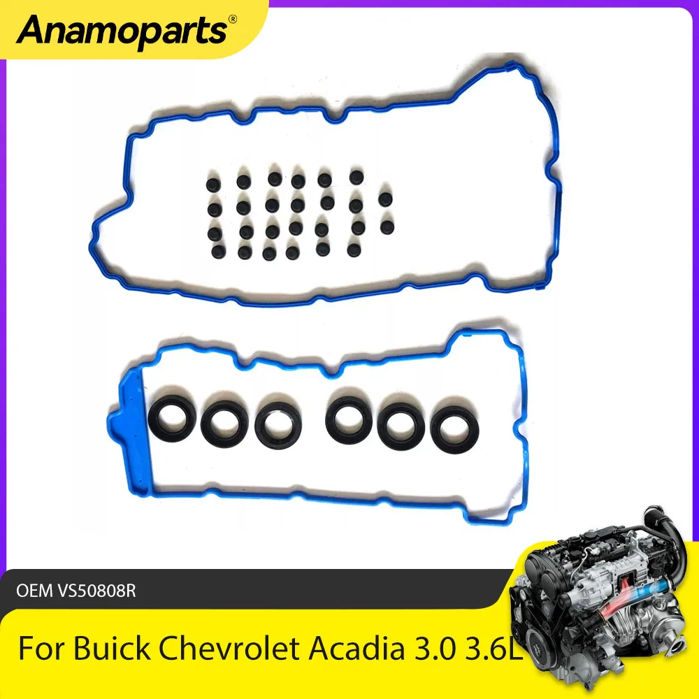

Детали двигателя, комплект прокладок крышки клапана, подходит для газа 3,0 3,6 л LLT V6 для Buick Enclave Chevrolet Traverse Camaro GMC 3,0 л 3,6 л VS50808R