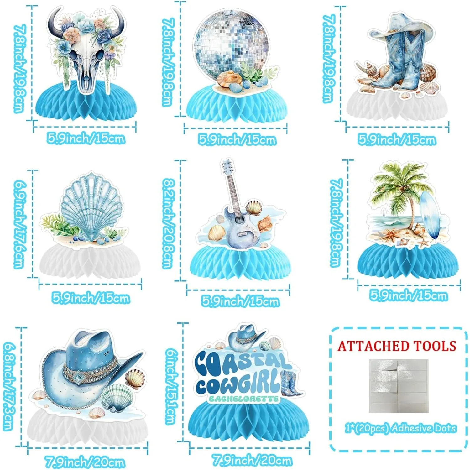 Сюрприз прибрежная пастушка-ковбойка сотовые центральные элементы синие