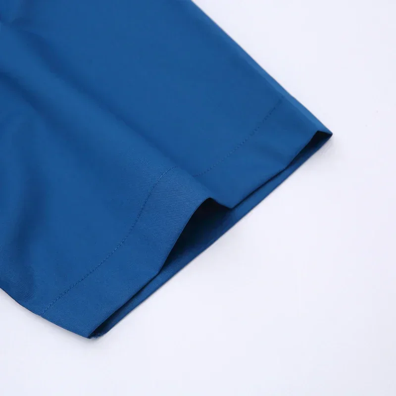 Мужская классическая рубашка из бамбукового волокна голубая однотонная Базовая