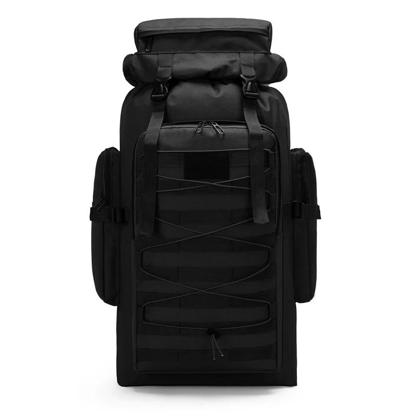 80L Waterproof Molle Camo Tactical Backpack Military Army Hiking Camping Backpack Travel Rucksack Outdoor Sports Climbing Ba