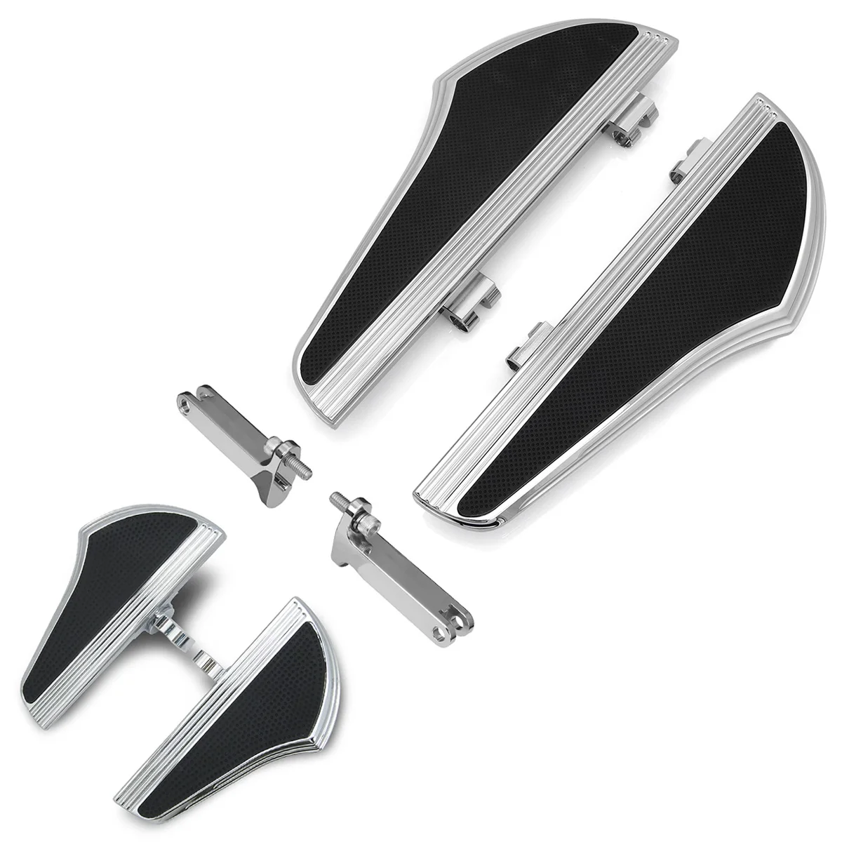 

Chromed Defiance Rider passenger Footboards floorboards for harley street glide Foot boards pegs 1980-2022