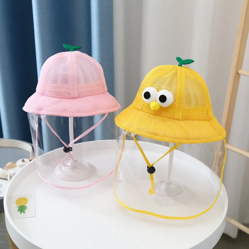 

Детская шапка от капель, шапка рыбака, Пляжная шапка для улицы, детская шапка от солнца для мальчиков и девочек, съемная маска от эпидемии дл...