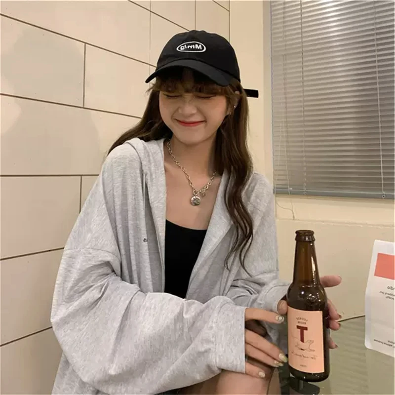 

Sunscreen Coat Women's Summer Thin 2023 New Spring and Autumn Loose Cardigan Sunscreen Coat Long Sleeve Top Ins Fashion