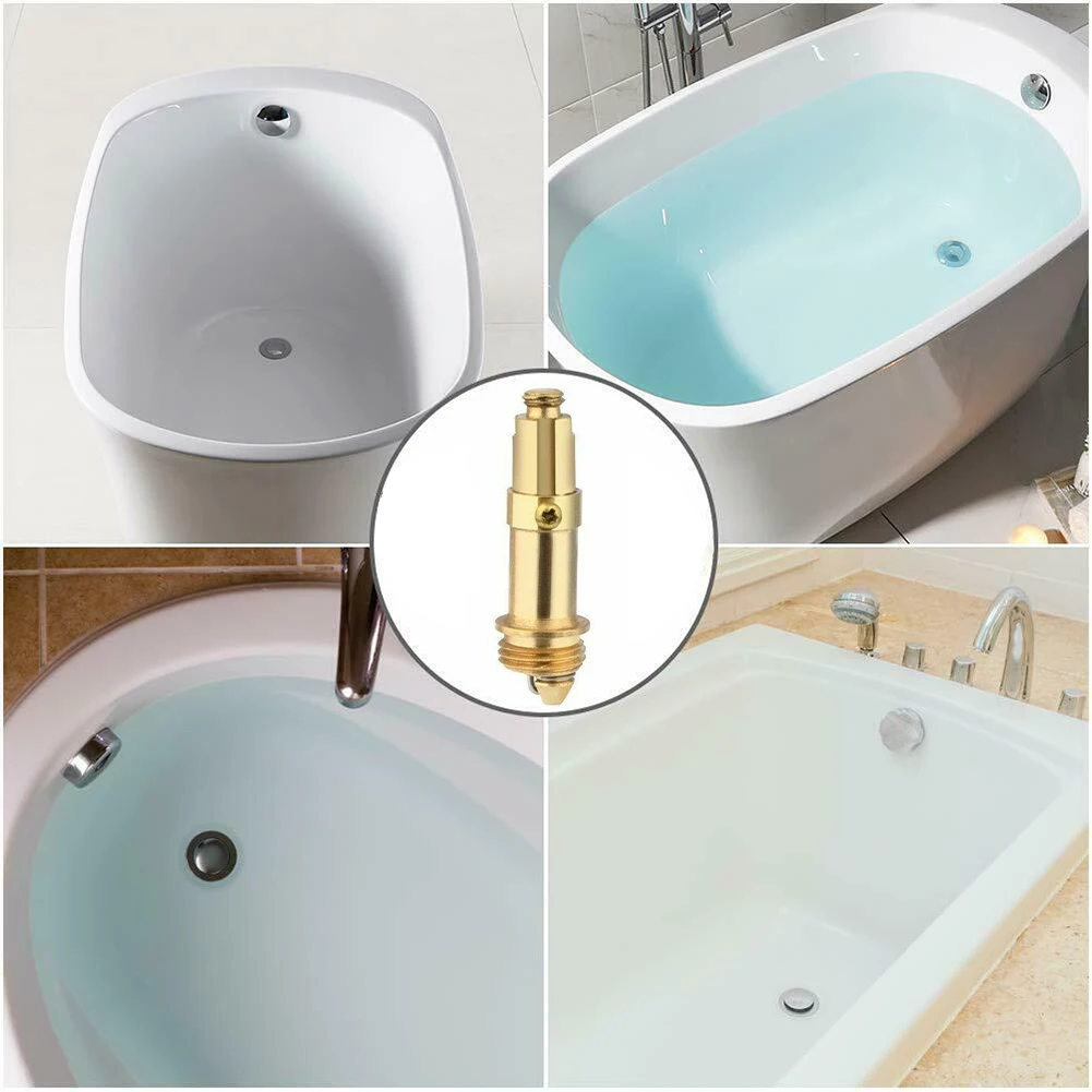 Выдвижная пробка для слива отходов в ванную комнату латунный пружинный