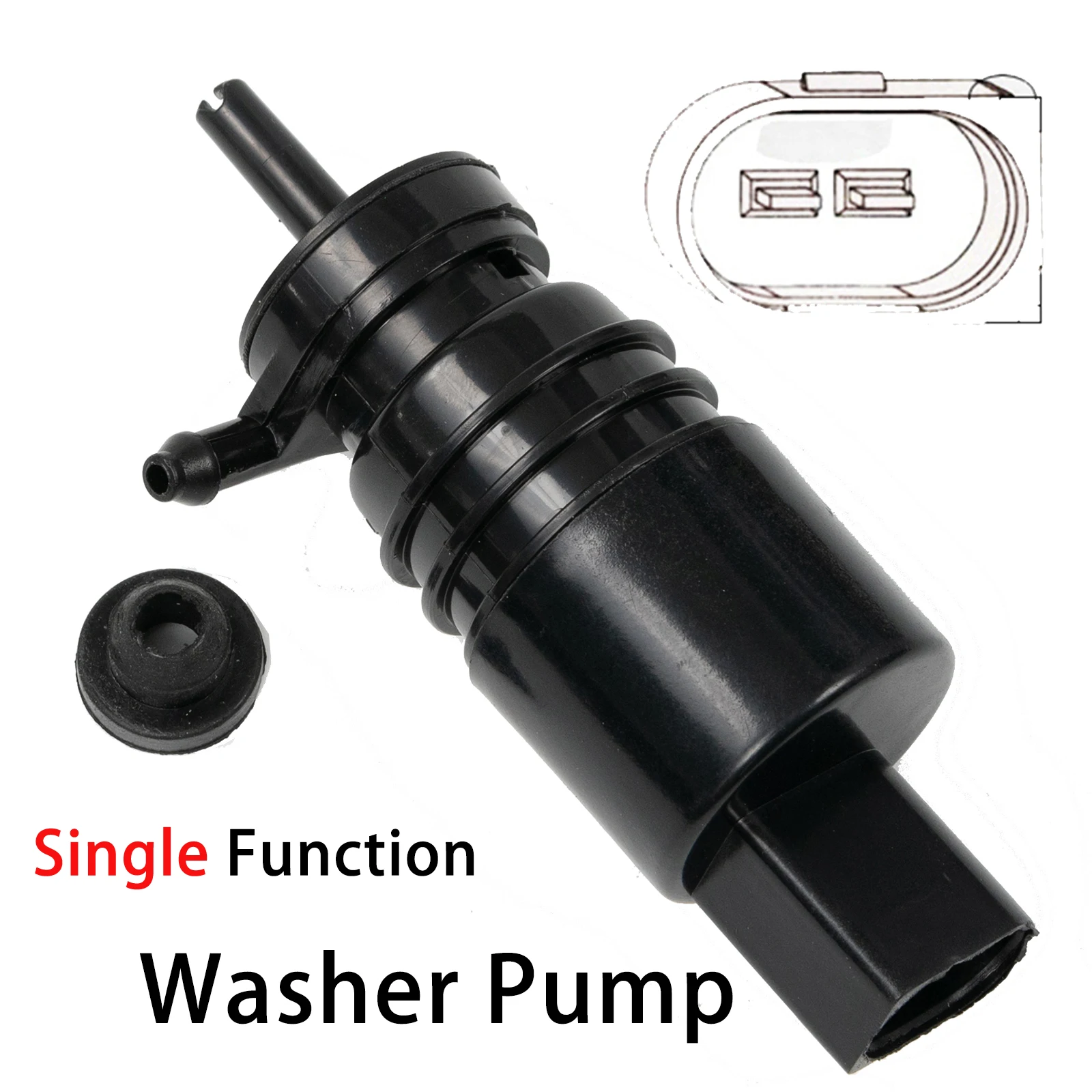 Front Windshield Windscreen Wiper Washer Pump Motor with Grommet For BMW X3 E83 F25 X5 E53 SINGLE OUTLET WATER