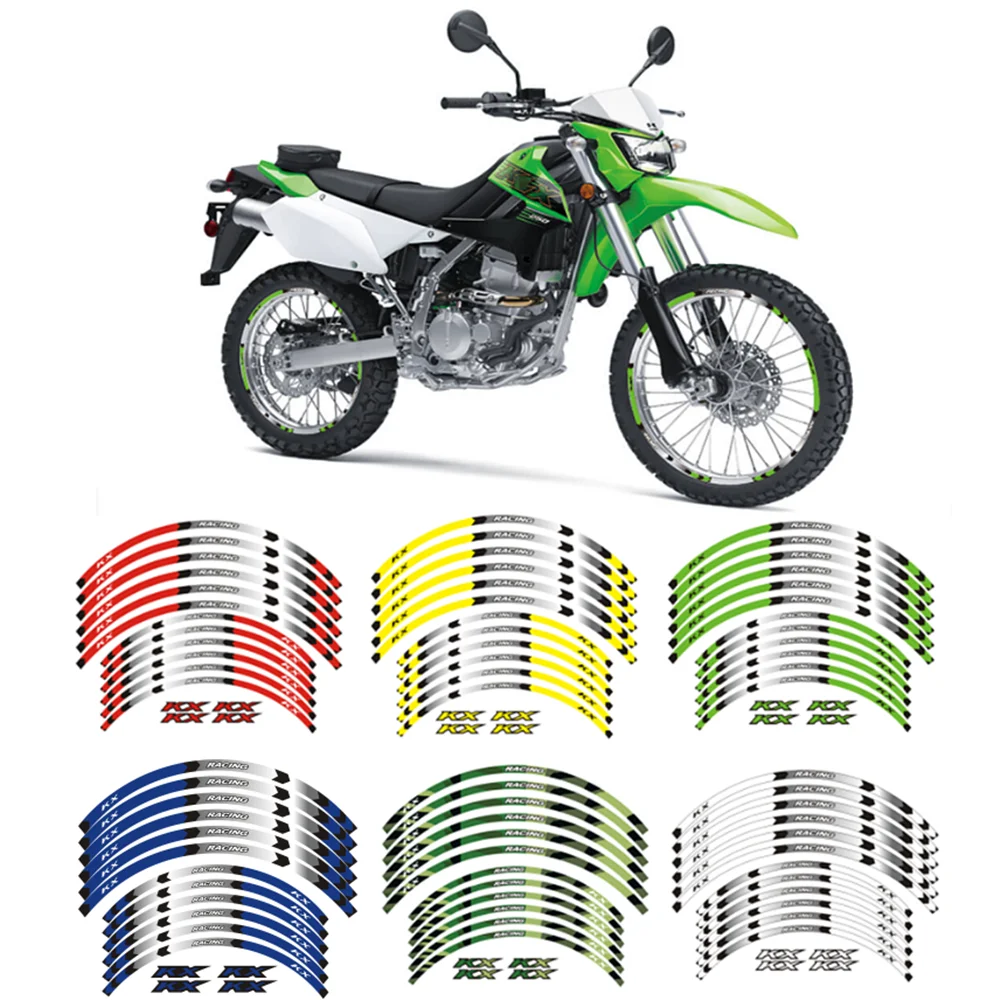 

FOR Kawasaki KX 450 2020 2021 21" 19" RIM STRIPES WHEEL STICKERS DECALS