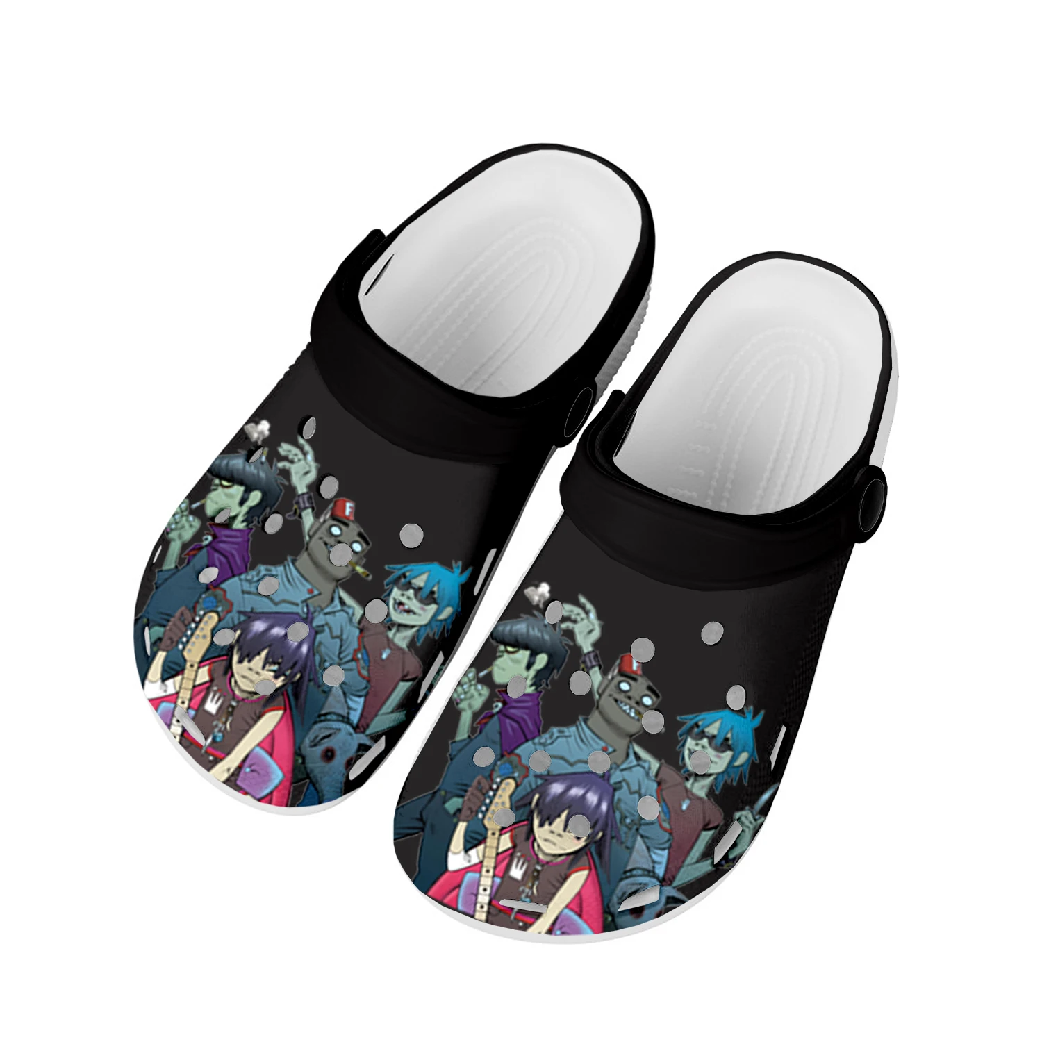 

Gorillaz Virtual Rock Band Fashion Home Clogs Custom Water Shoes Mens Womens Teenager Shoes Clog Breathable Beach Hole Slippers