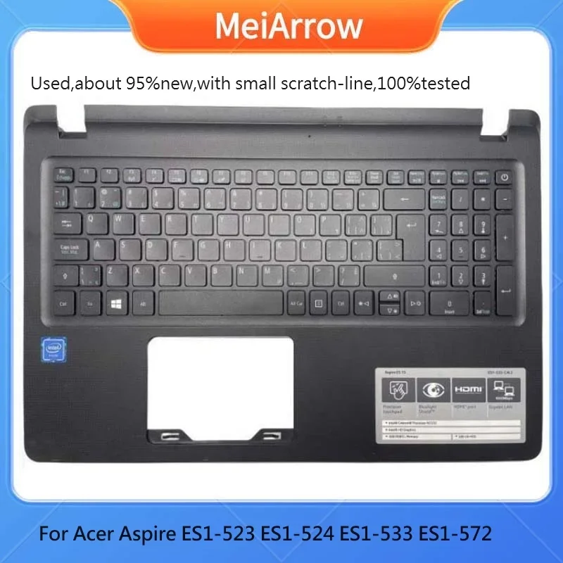 MEIARROW 95%New/org для Acer Aspire ES1-523 ES1-524 ES1-533 ES1-572 верхняя крышка упора рук EUR клавиатура C