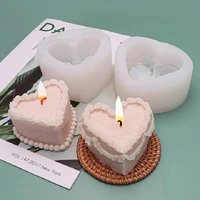 3d heart shape silicone candle mold fondant chocolate cake molds aromatherapy candle handmade soap mold cake baking home decor