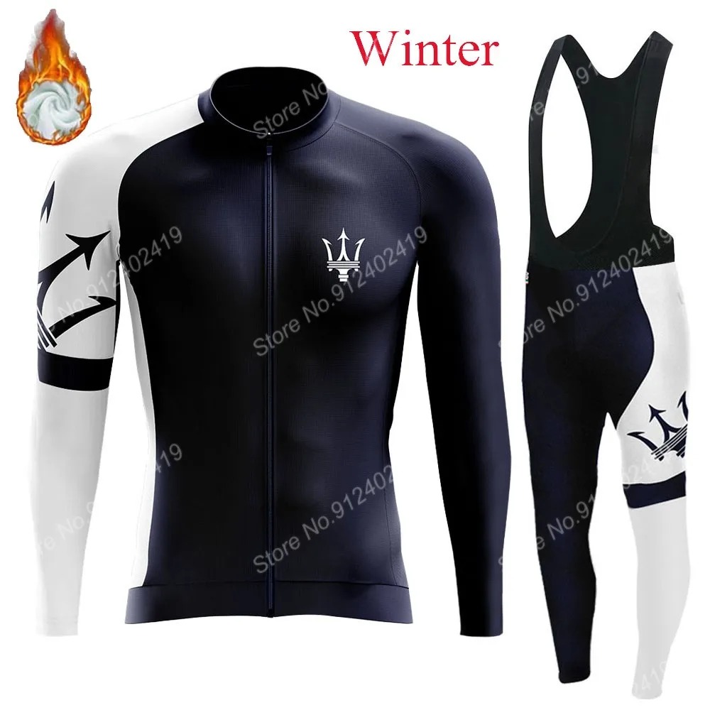 

2021 Suit Car Logo Cycling Jersey Set Winter Mens Clothing Suit Long Sleeve MTB Maillot Pants Bib Ropa Ciclismo