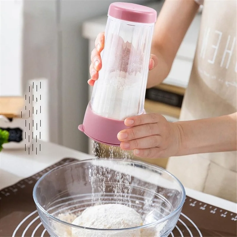 

Handheld Rotating Flour Sieve Sugar Shaker Dispenser Kitchen Accesories