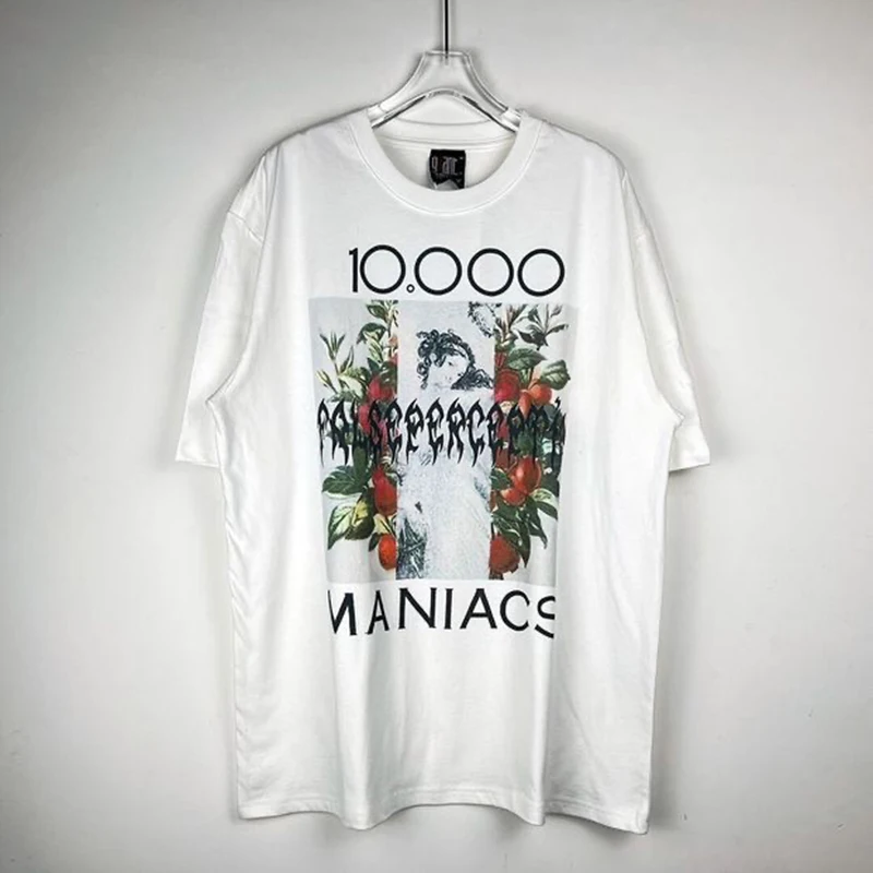 

Round Neck Streetwear Casual Oversized Top Tees Retro Letter Graffiti Short Sleeve Summer Tshirts for Men and Women