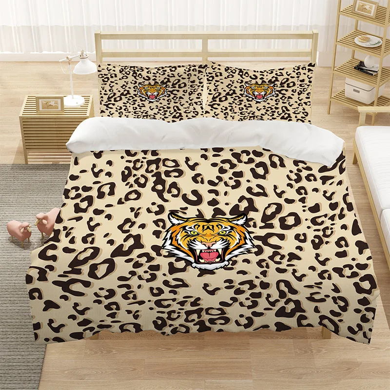 

Leopard Cheetah 3D Print Bedding Set Kids Adult Cover Sets Quilt Home Textiles King Queen Double Full Size Dropship Animal Duvet