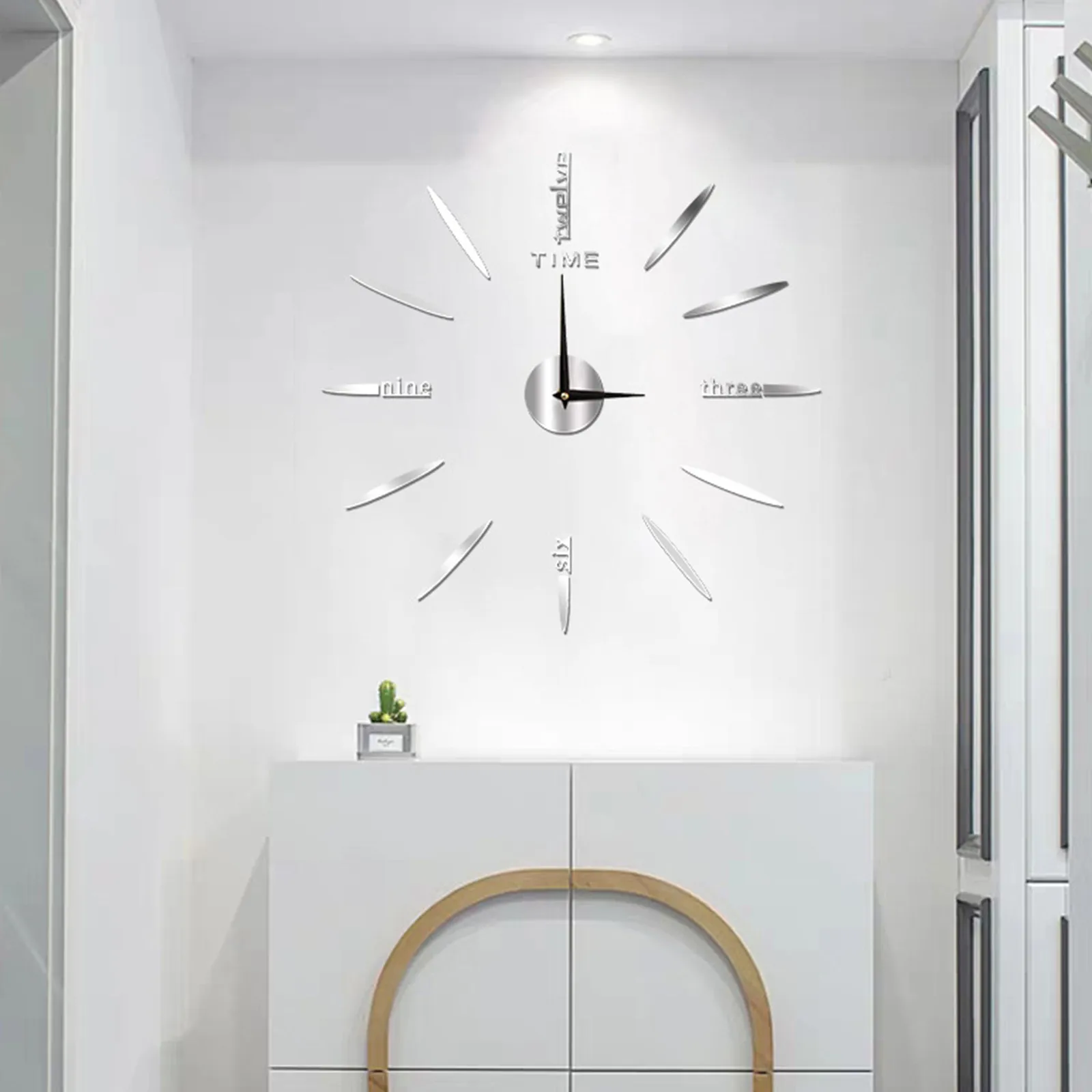 Цифровые настенные 3d-часы сделай сам зеркальные бесшумные акриловые украшения