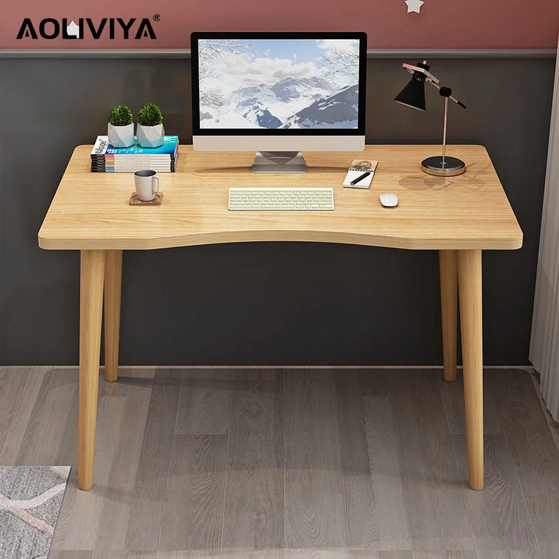 

Стол компьютерный AOLIVIYA с деревянными ножками, простой письменный стол для студентов, стол для дома, спальни, компьютера, офиса ShuangHong 2023