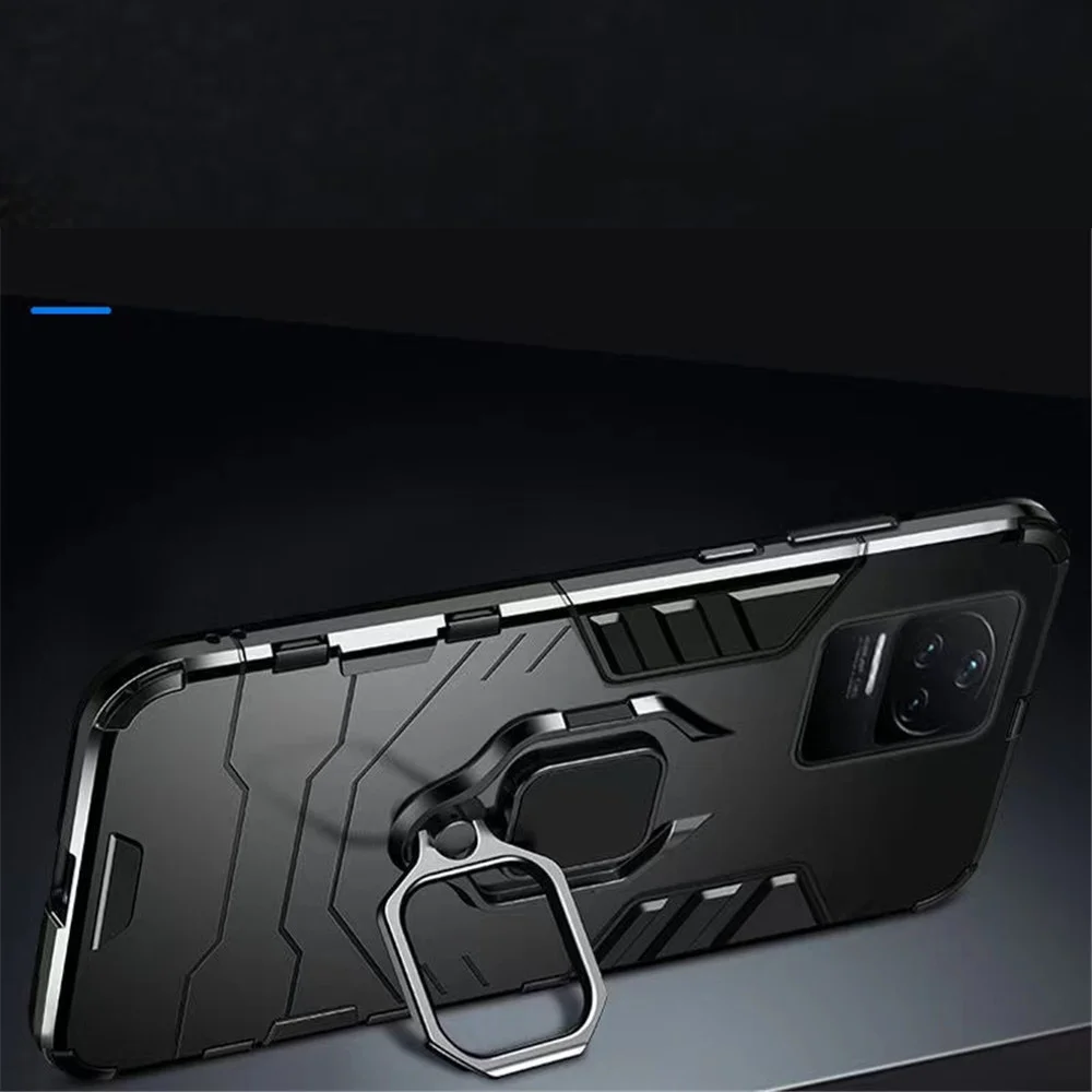 

POCO F4 For Xiaomi POCO F4 Case For POCO F4 X4 GT M4 Pro X4 Pro 4 in 1 Case on the For POCO F4 Coque PokoF4 Ring Stand Funda
