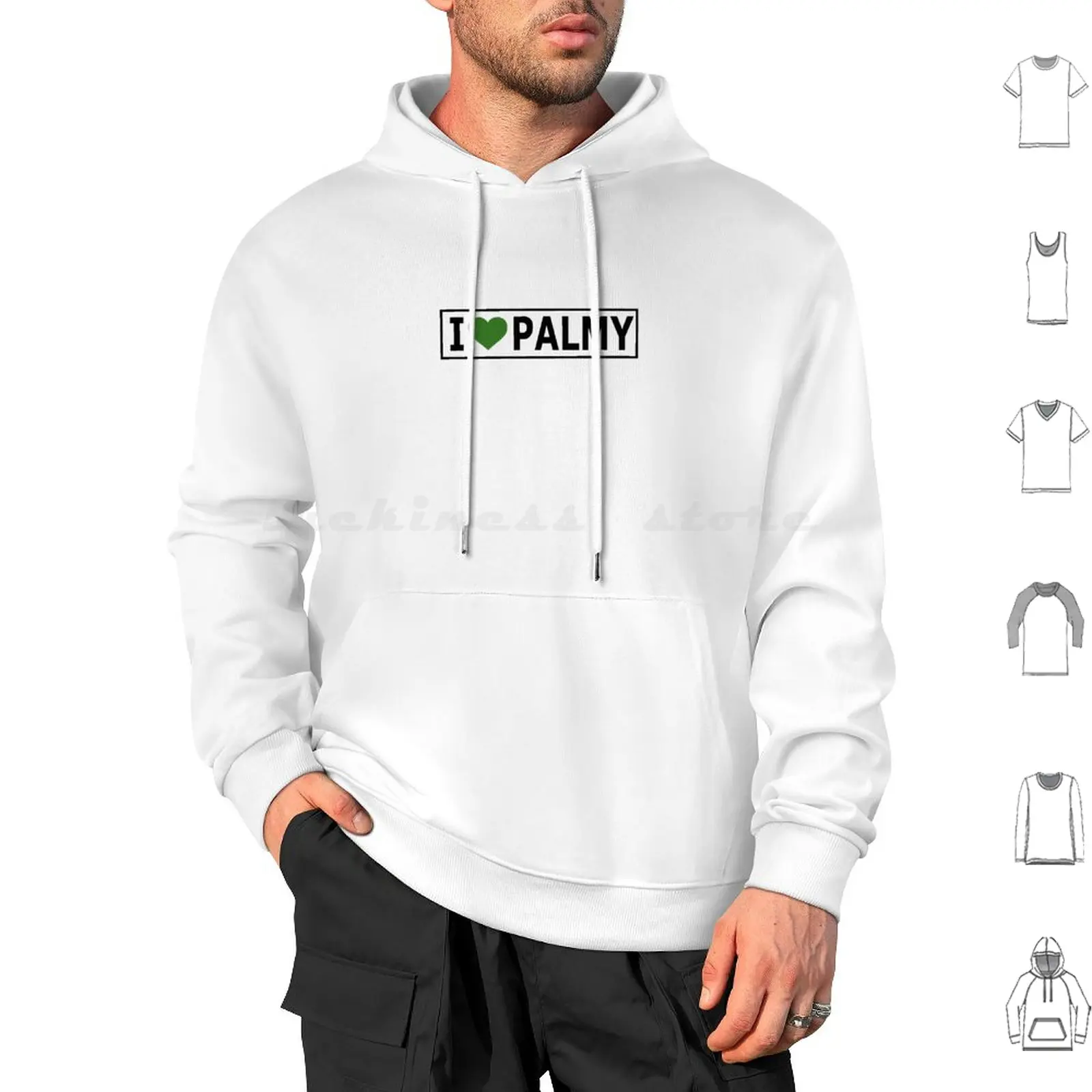 I Heart Palmy-зеленая толстовка из хлопка с длинным рукавом Северная Новая Зеландия Nz