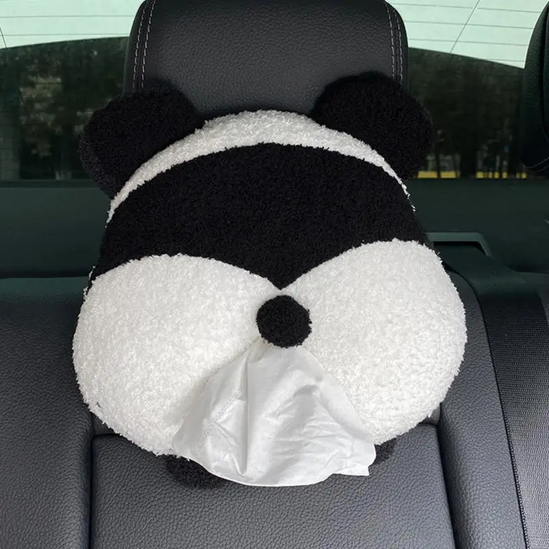 Коробка для салфеток автомобиля плюшевая панда мультяшный держатель чехол