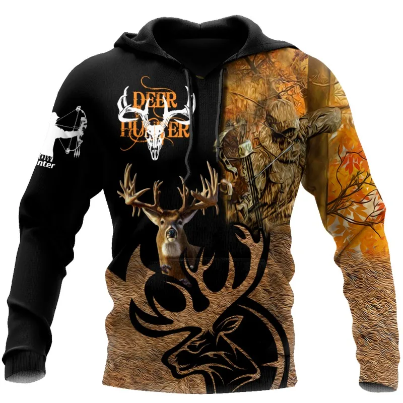 

Fashion Bow Hunter White Tail Deer 3D Full body Print Men's Hoodie Unisex Luxury Hoodie Zipper Pullover Casual Jacket Sweatshirt
