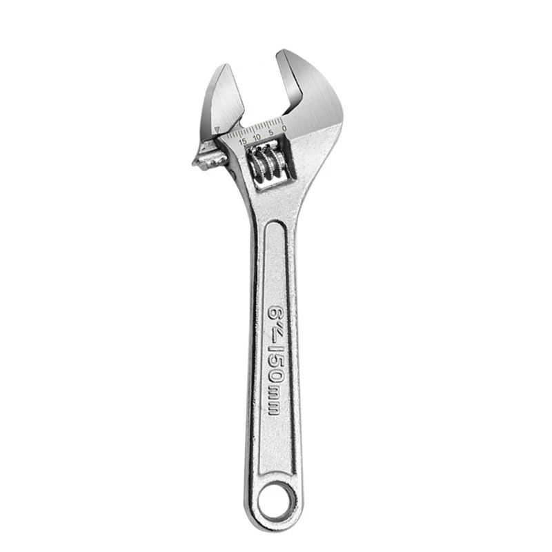 

Wide Mouth Adjustable Wrench Large Jaw Capacity Open- End Wrench Long Handle Dropshipping