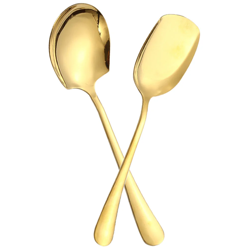 

Spoons Spoon Serving Stainless Steel Soup Set Kitchenutensils Metal Ladle Coffeelong Scoop Big Fruit Shape Flatwarekorean